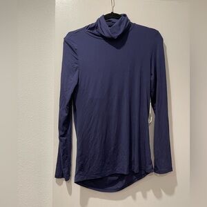 Navy Blue Turtleneck Long Sleeve  stevie Top